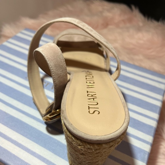 Stuart Weitzman Zuzu Wedge Size 9 Women's Espadrilles Box Included Ankle Wrap - Picture 7 of 16
